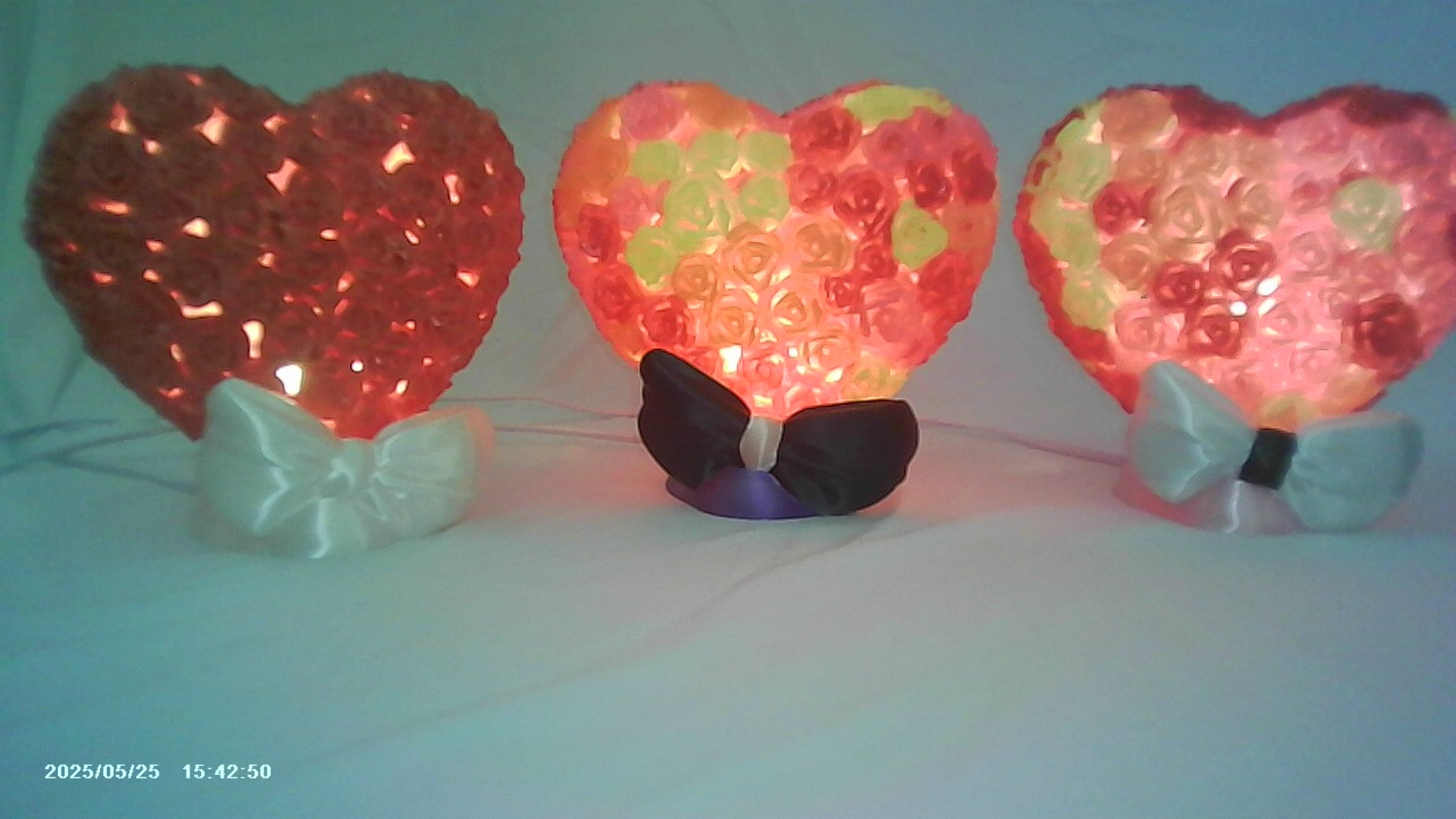 Heart Lamp With Decorative Flowers