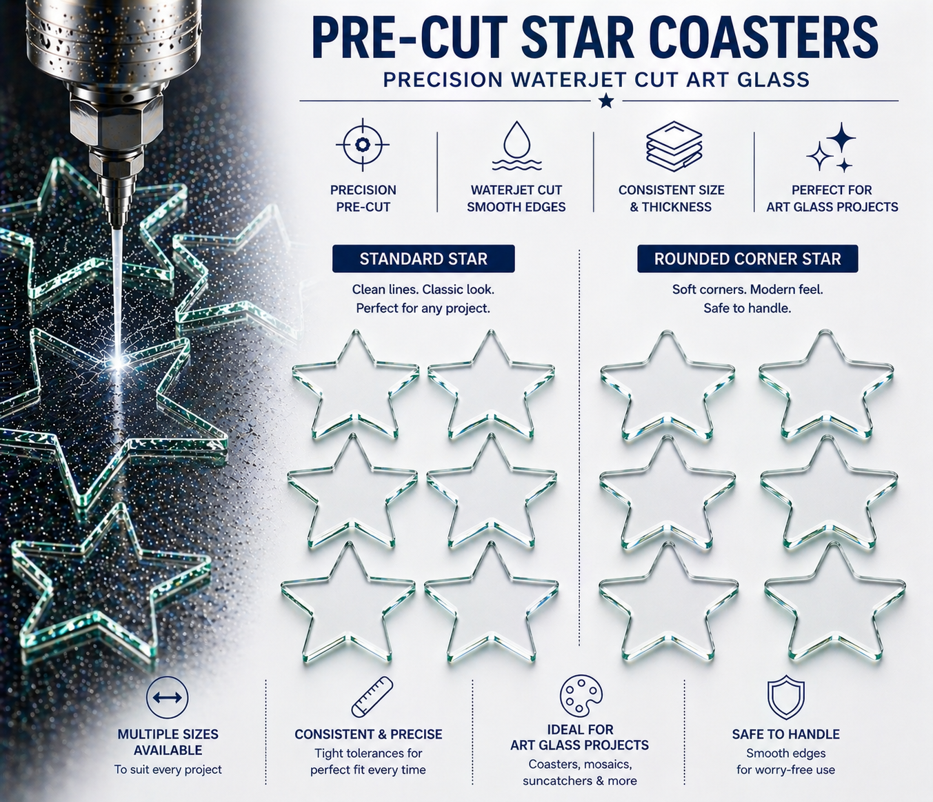 Pre-Cut Coaster Blanks - Star