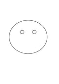 Smilie Face Without Mouth pre-cut glass product