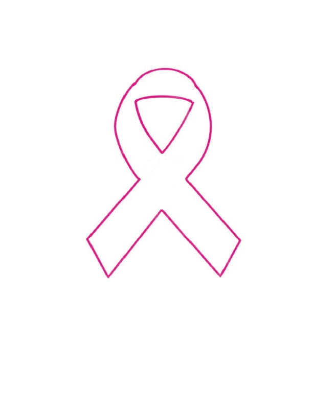 Standard Cancer Ribbon pre-cut glass product