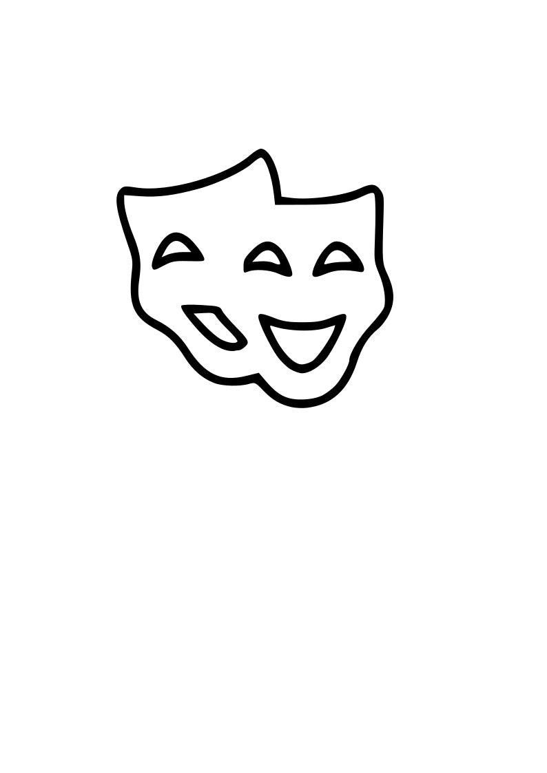 Theatre Masks pre-cut glass product