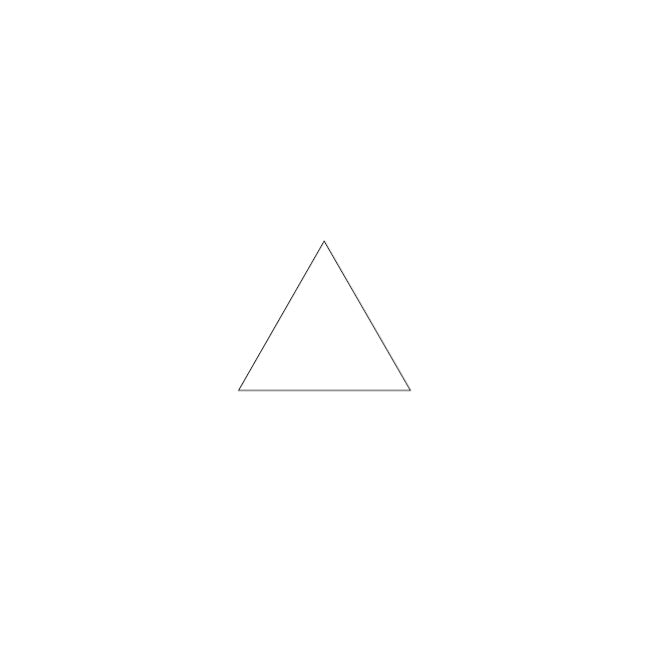 Triangle pre-cut glass product