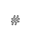 Hashtags pre-cut glass product